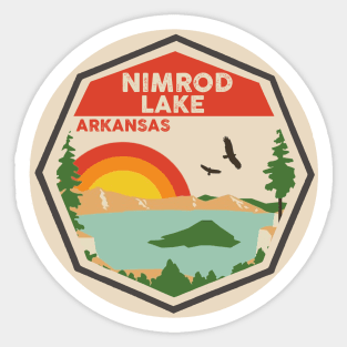 Nimrod Lake Arkansas Colorful Scene Sticker